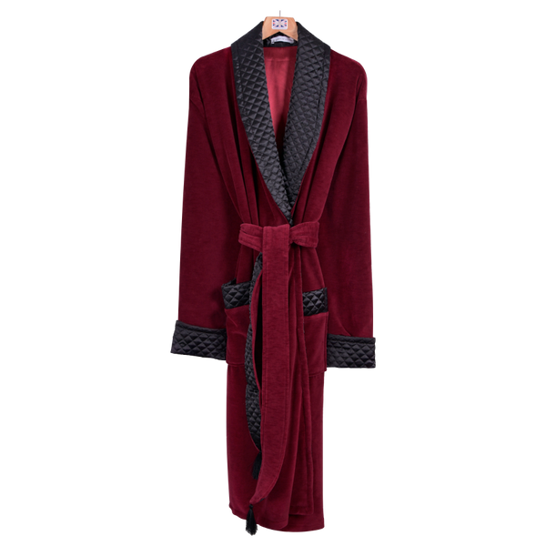 Red velvet hot sale smoking robe