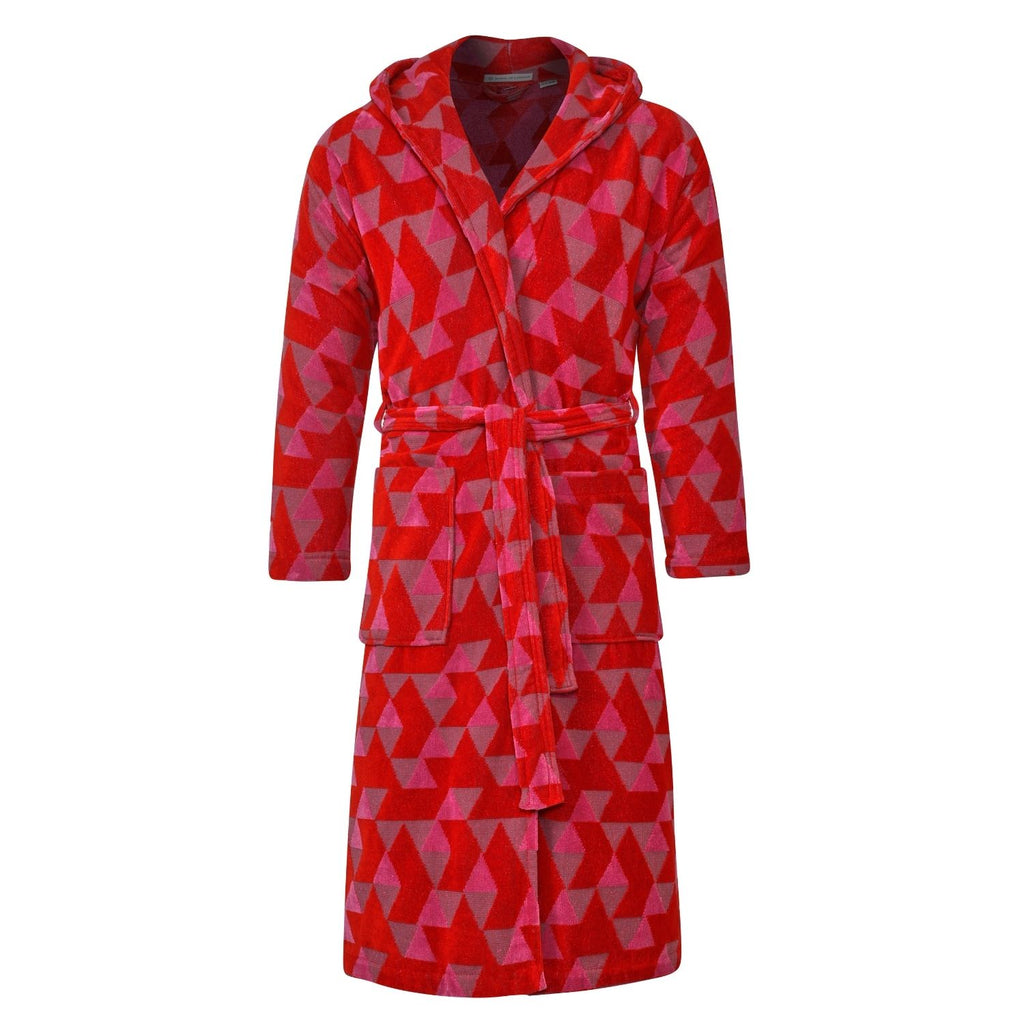 Women's Hooded Bathrobe - Pink Diamond