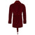 Howard Luxury Cotton Short Velvet Robe in Burgundy