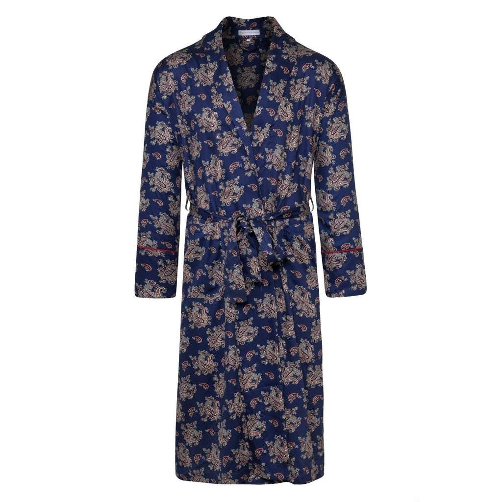 Lightweight Bathrobe - Gatsby Paisley Blue