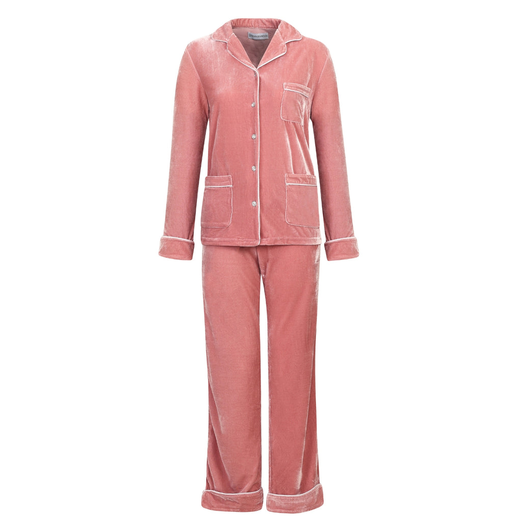 Ladies Velvet Pyjamas - Athena