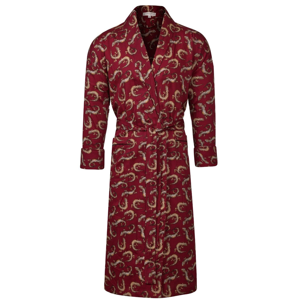 Lightweight Men's Bathrobe  - Gekko Claret