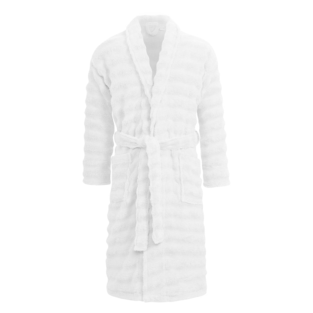 Women's White Towelling Bathrobe - Seaspray