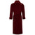 Donington Luxury Cotton Long Velvet Robe in Burgundy