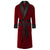 Astor Luxury Cotton Long Velvet Robe in Burgundy