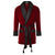 Belgravia Luxury Cotton Short Velvet Robe in Burgundy