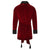 Belgravia Luxury Cotton Short Velvet Robe in Burgundy