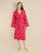 Women's Hooded Bathrobe - Pink Diamond