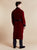 Astor Luxury Cotton Long Velvet Robe in Burgundy