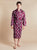 Lightweight Men's Bathrobe - Gatsby Paisley Wine