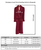 Donington Luxury Cotton Long Velvet Robe in Burgundy