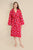 Women's Hooded Bathrobe - Pink Diamond