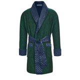 Russborough Short Velvet Smoking Jacket in Green