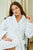 Women's White Towelling Bathrobe - Seaspray