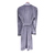 Women's Lunar Ladies Velvet Robe in Grey Back View