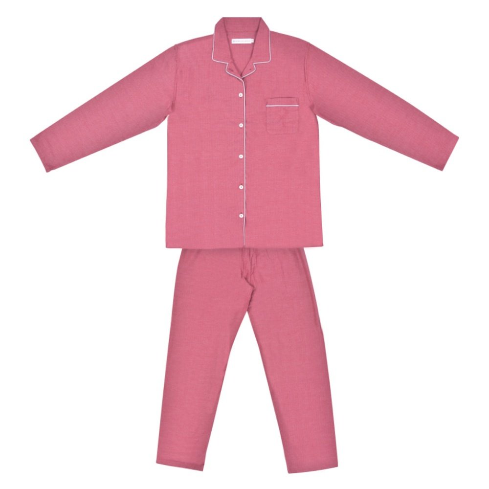 Ladies Pajamas Brushed Cotton Red - Russo