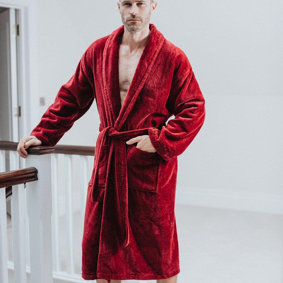 Baron Burgundy Dressing Gown | Bown of London